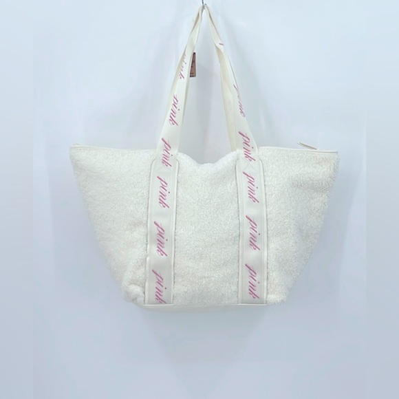 VICTORIA'S SECRET PINK Cozy-Plush Sherpa Tote Bag - Picture 4 of 4